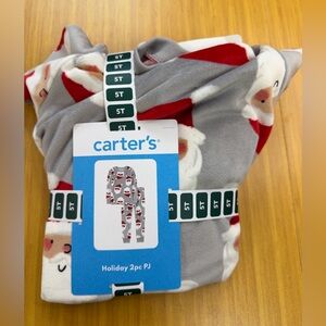 Carter's Baby & Toddler Holiday 2-Piece Velboa Pajama Set - Jolly Santa 5T